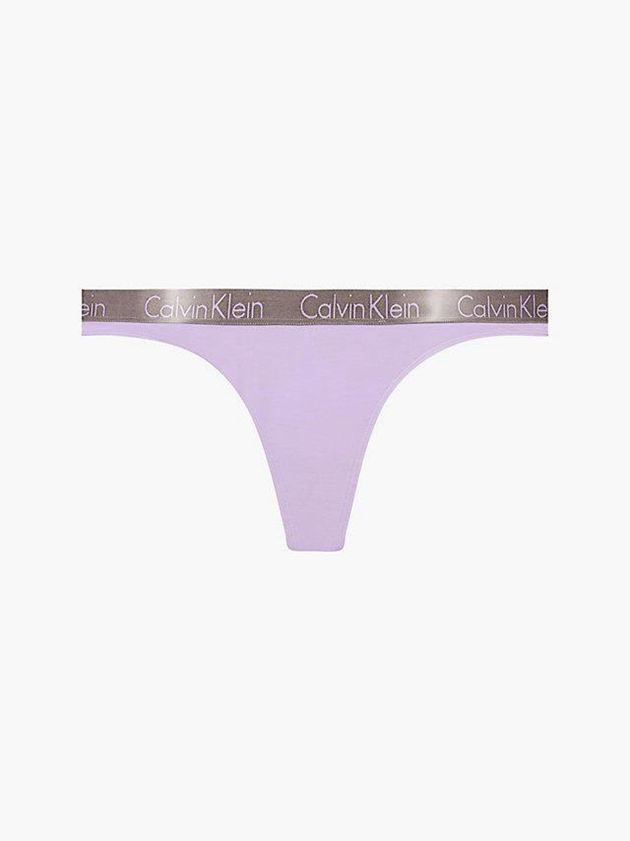 Calvin Klein USA Radiant Cotton Womens Thong Purple 0913684-VL